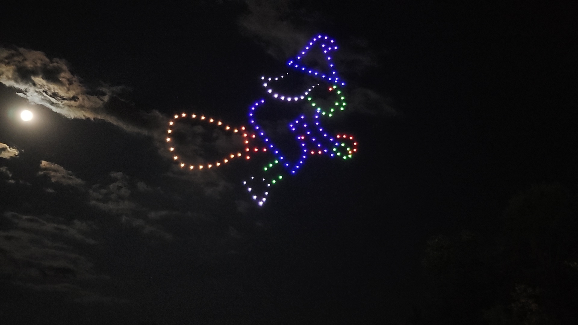 Holiday drone show image, Holloween